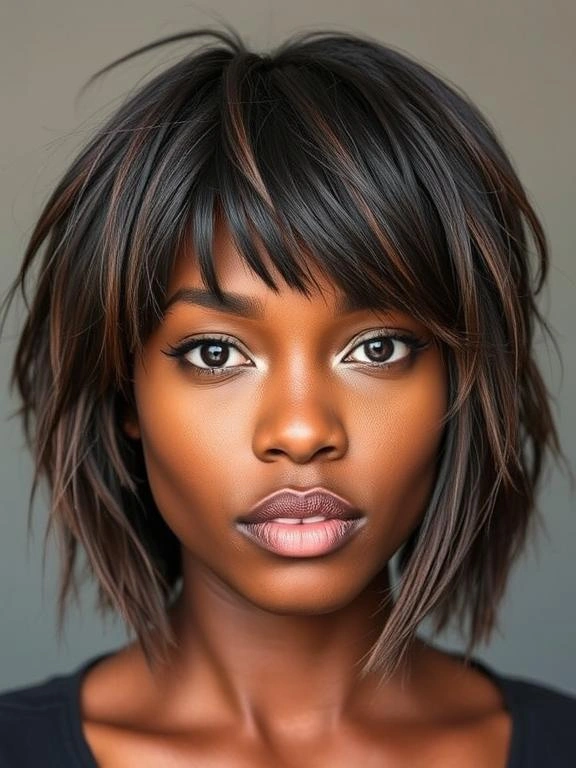 25 Bob with Bangs Hairstyles for Black Women: Modern and Stylish Options 8 BG7 1