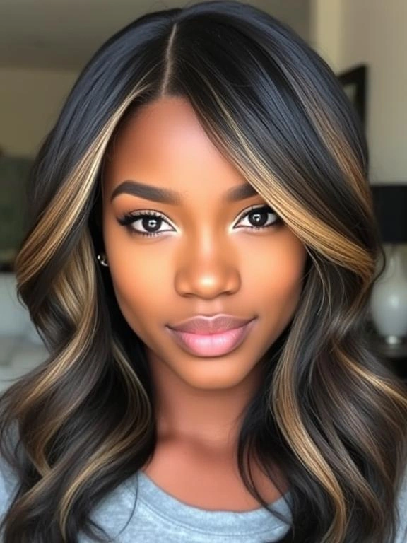 Peekaboo Highlights for Black Women: 23 Stunning Ideas to Elevate Your Look 43 BI18