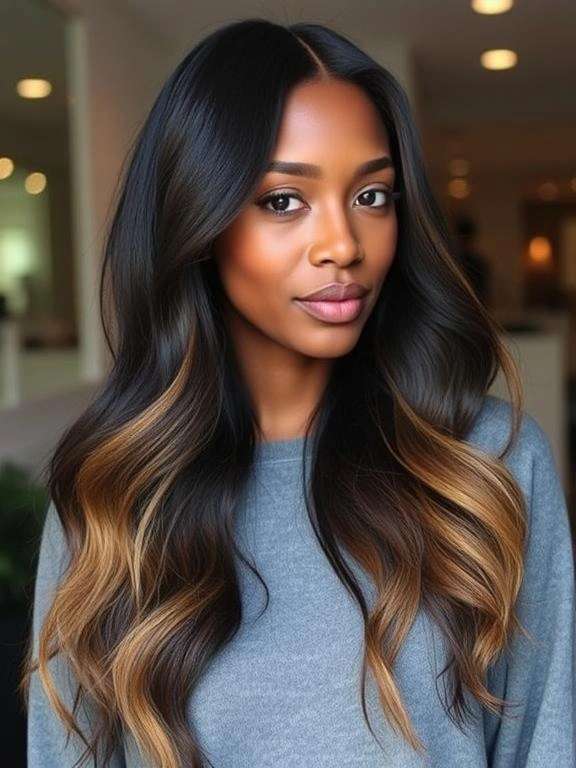 Peekaboo Highlights for Black Women: 23 Stunning Ideas to Elevate Your Look 33 BI8