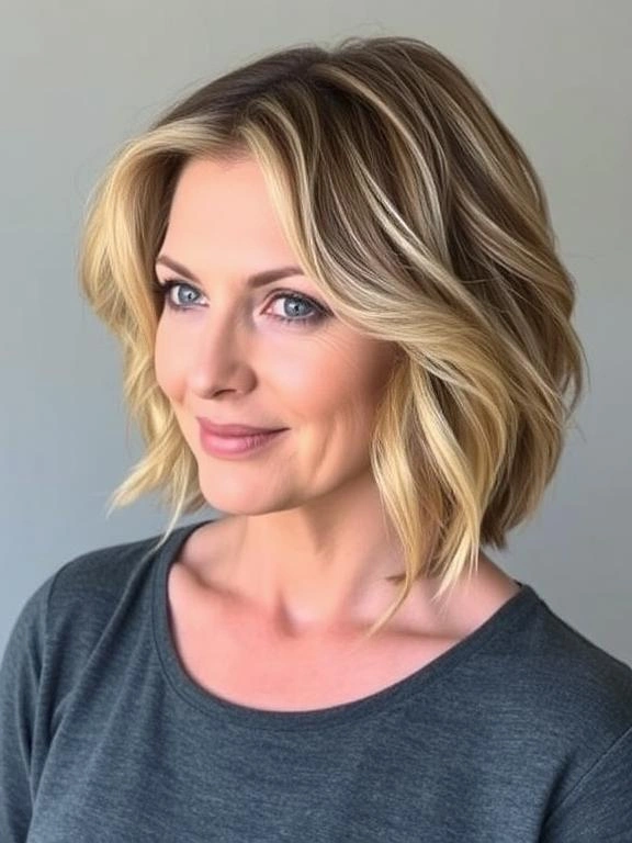 24 Timeless and Trendy Mid-Length Hairstyles for Women Over 40: Chic and Stylish Ideas to Try 12 BO11