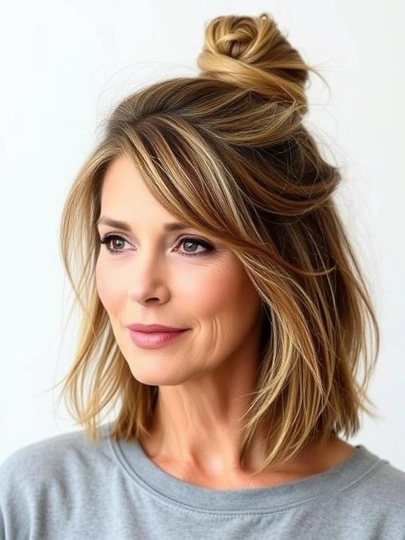 24 Timeless and Trendy Mid-Length Hairstyles for Women Over 40: Chic and Stylish Ideas to Try 5 BO3