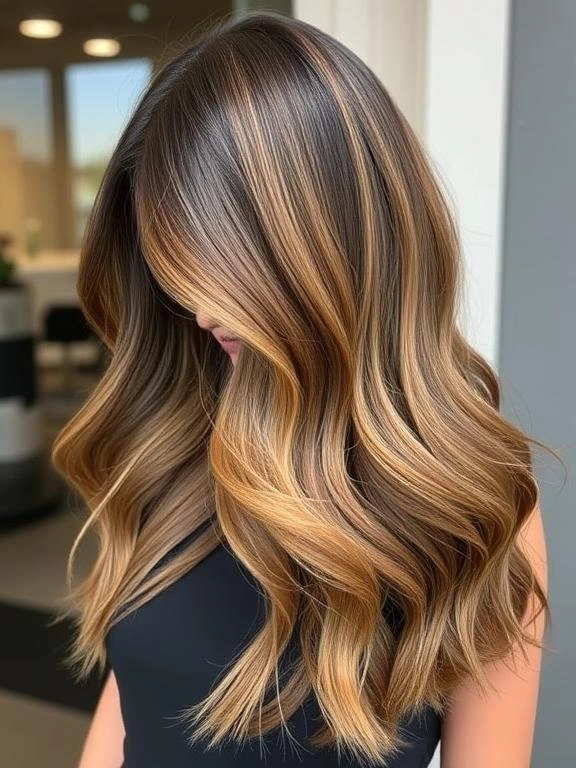 Warm Caramel Balayage with Honey Highlights: 30 Stunning Hairstyle Ideas to Enhance Your Look 42 BR10