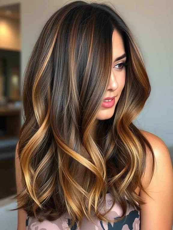 Warm Caramel Balayage with Honey Highlights: 30 Stunning Hairstyle Ideas to Enhance Your Look 58 BR26