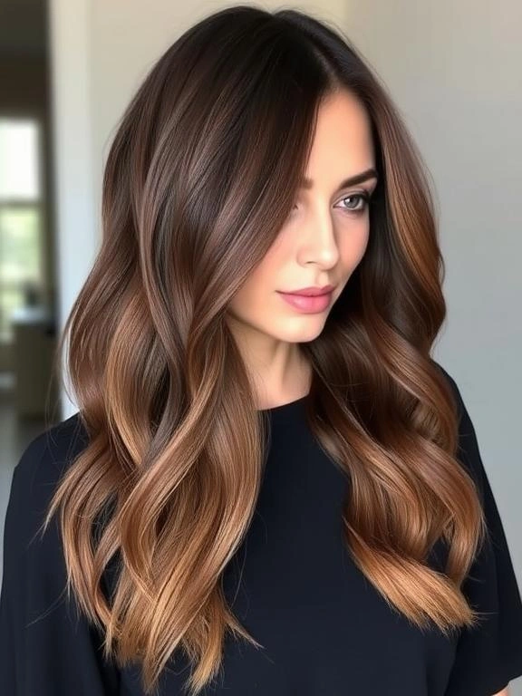 Warm Caramel Balayage with Honey Highlights: 30 Stunning Hairstyle Ideas to Enhance Your Look 39 BR7