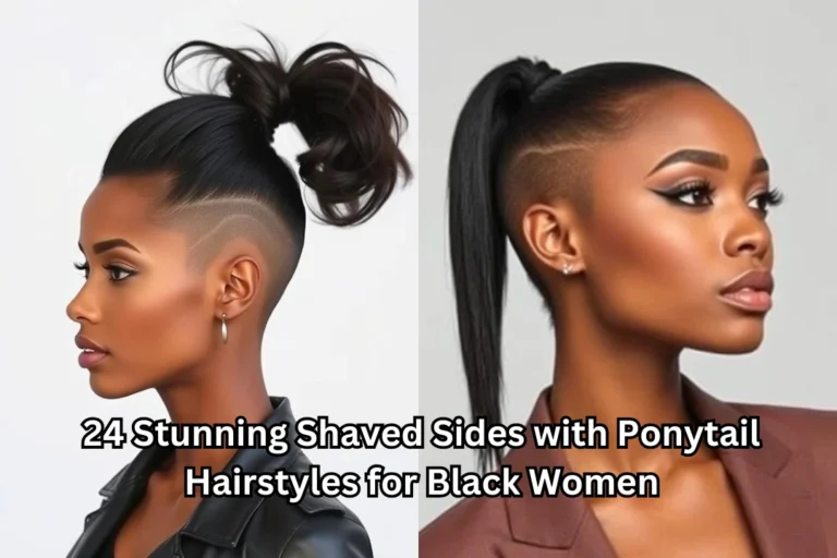 24 Stunning Shaved Sides with Ponytail Hairstyles for Black Women: Bold and Chic Ideas to Try 22 24 Stunning Shaved Sides with Ponytail Hairstyles for Black Women: Bold and Chic Ideas to Try