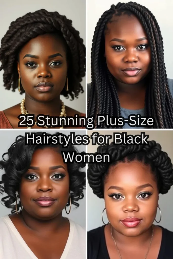 25 Stunning Plus-Size Hairstyles for Black Women 27 25 2