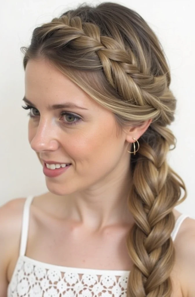 14 Half-Up Fishtail Braid Hairstyles 15 BL14