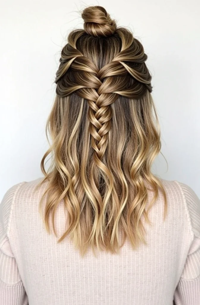 14 Half-Up Fishtail Braid Hairstyles 8 BL7