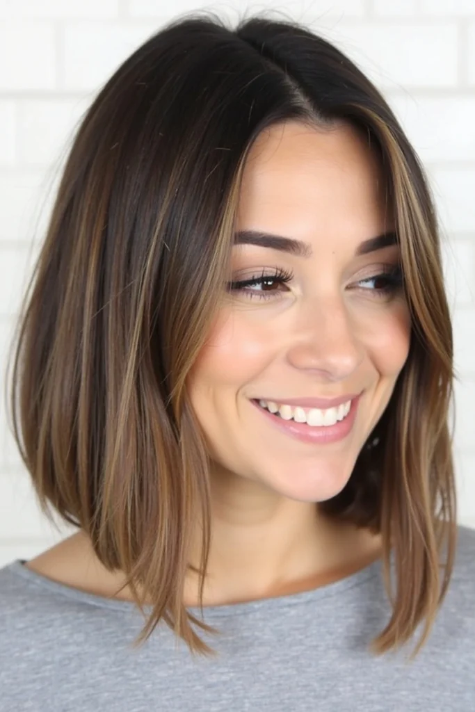 20 Chic Lob Hairstyles for Thick Hair 23 CC1