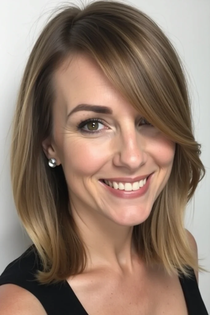 20 Chic Lob Hairstyles for Thick Hair 36 CC14