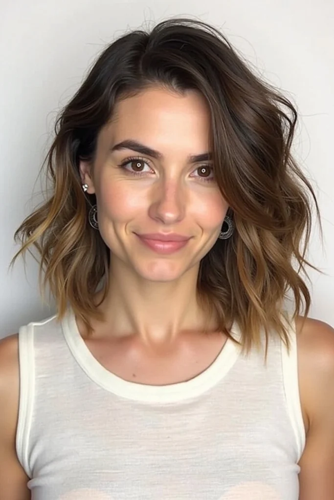 20 Chic Lob Hairstyles for Thick Hair 29 CC7