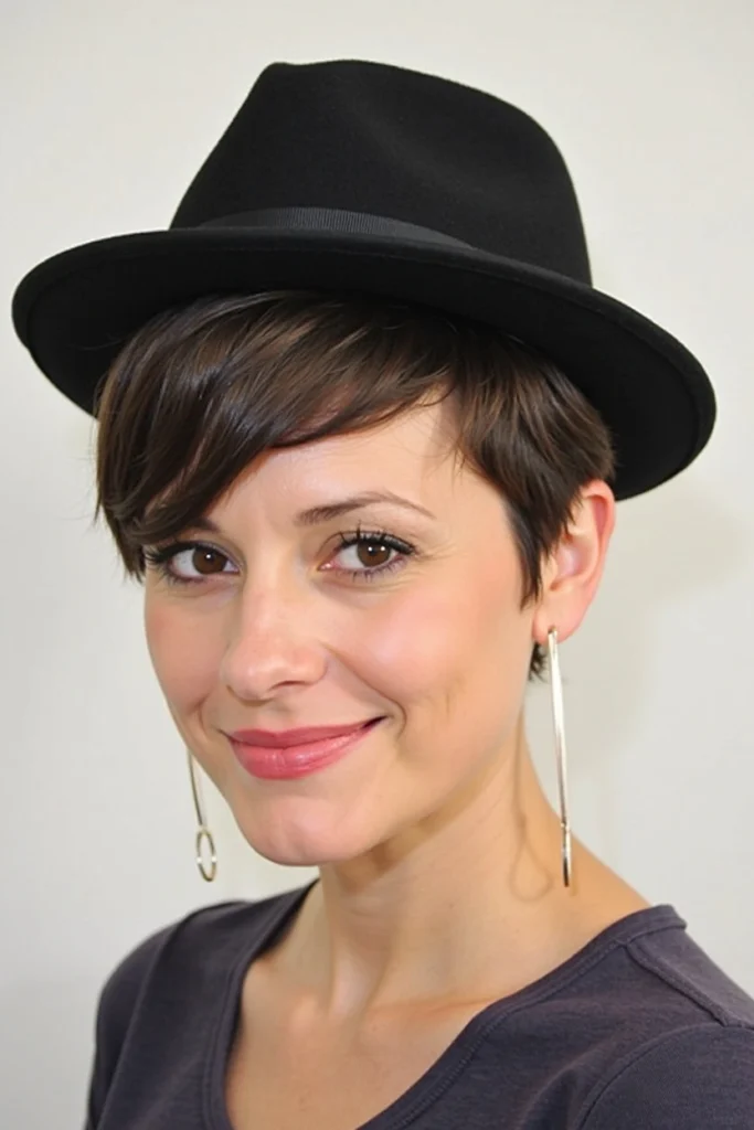 20 Hat Hairstyles for Work 14 CM13