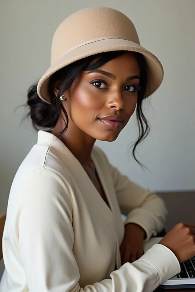 20 Hat Hairstyles for Work 17 CM16