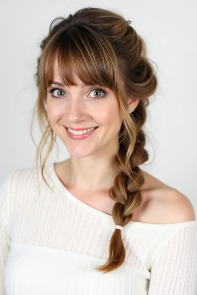 20 Bottleneck Bangs Long Hair Styles 12 DE11