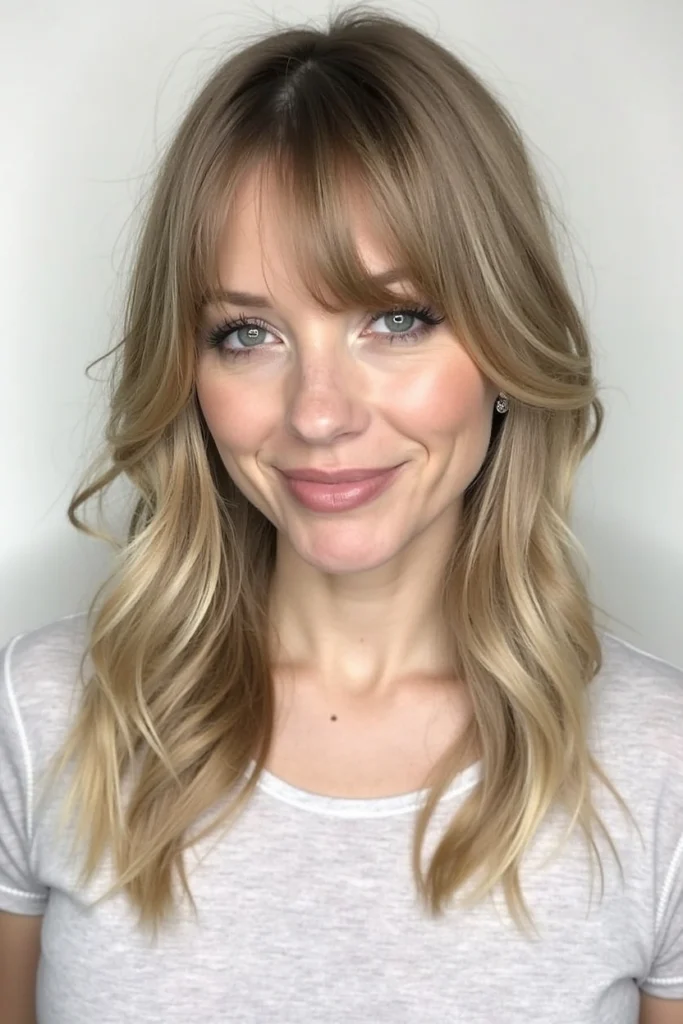 20 Bottleneck Bangs Long Hair Styles 20 DE19