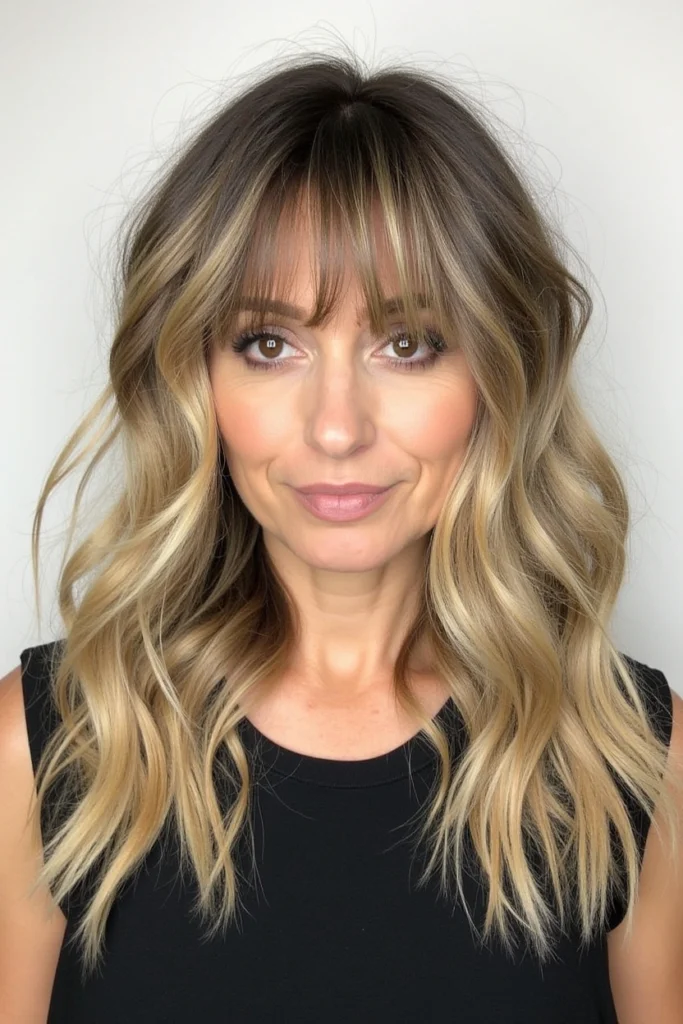 20 Bottleneck Bangs Long Hair Styles 5 DE4