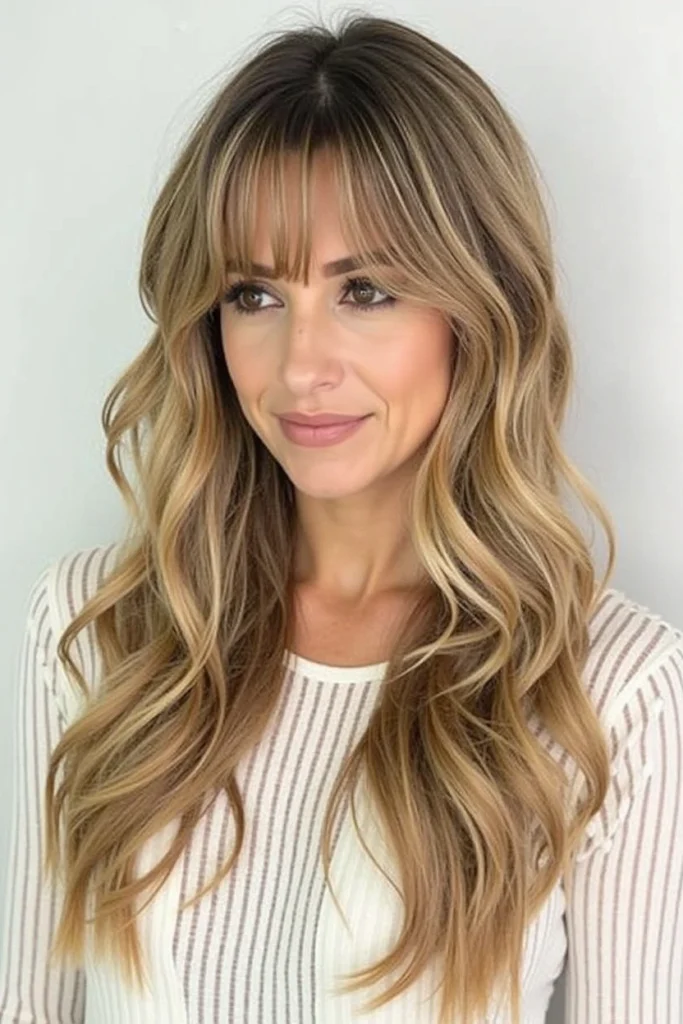 20 Bottleneck Bangs Long Hair Styles 6 DE5