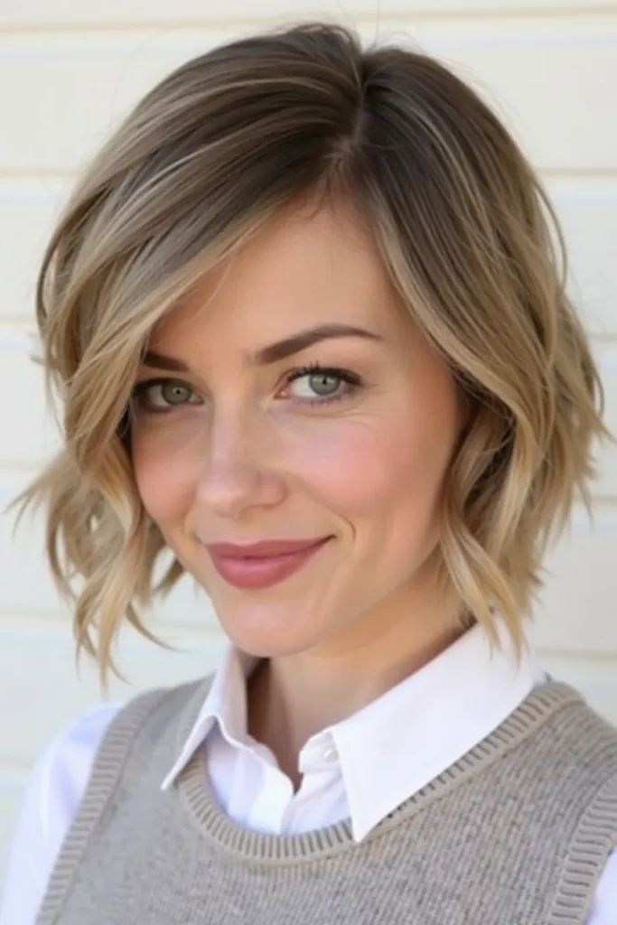 20 Unique Short Hairstyles for Thin Hair: Fresh & Flattering Looks 15 Flux Dev 14 CurledUnder Short BobAlt Text Short bob with curle 1