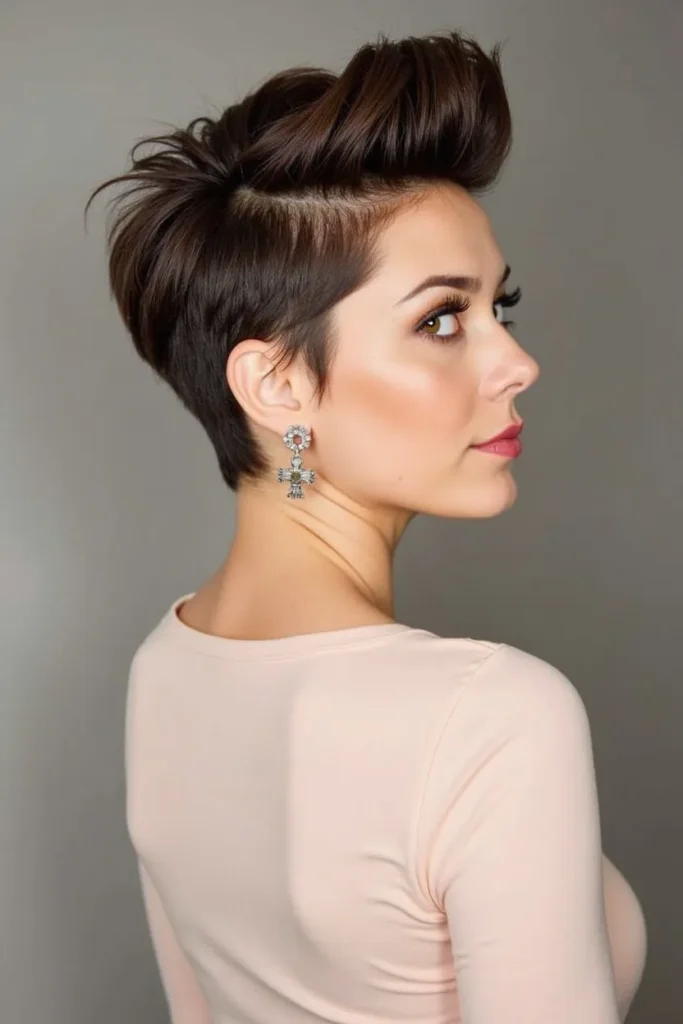 20 Unique Short Hairstyles for Thin Hair: Fresh & Flattering Looks 4 Flux Dev 3 Tapered Nape with Voluminous TopAlt Text Tapered na 3