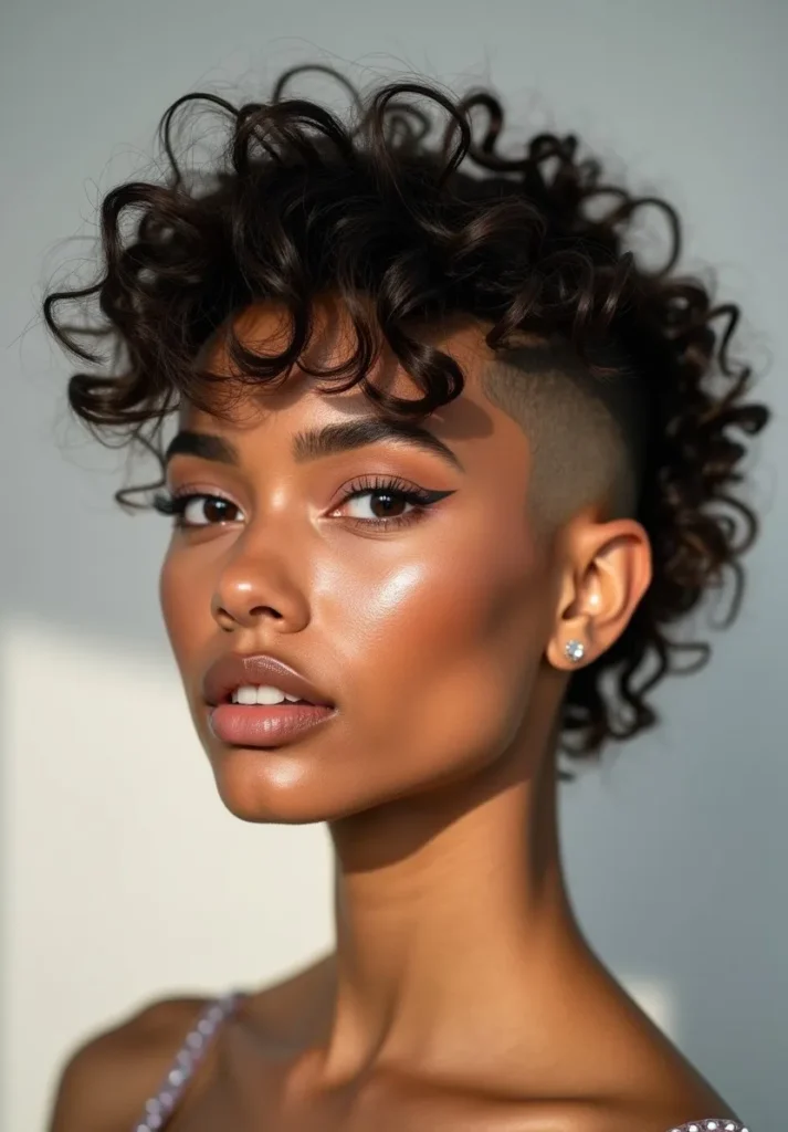 19 Long Curly Hair with Undercut Hairstyles for Women 11 QL10