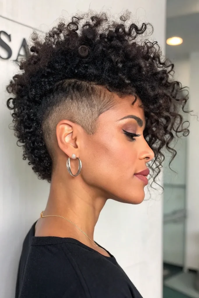 19 Long Curly Hair with Undercut Hairstyles for Women 19 QL18