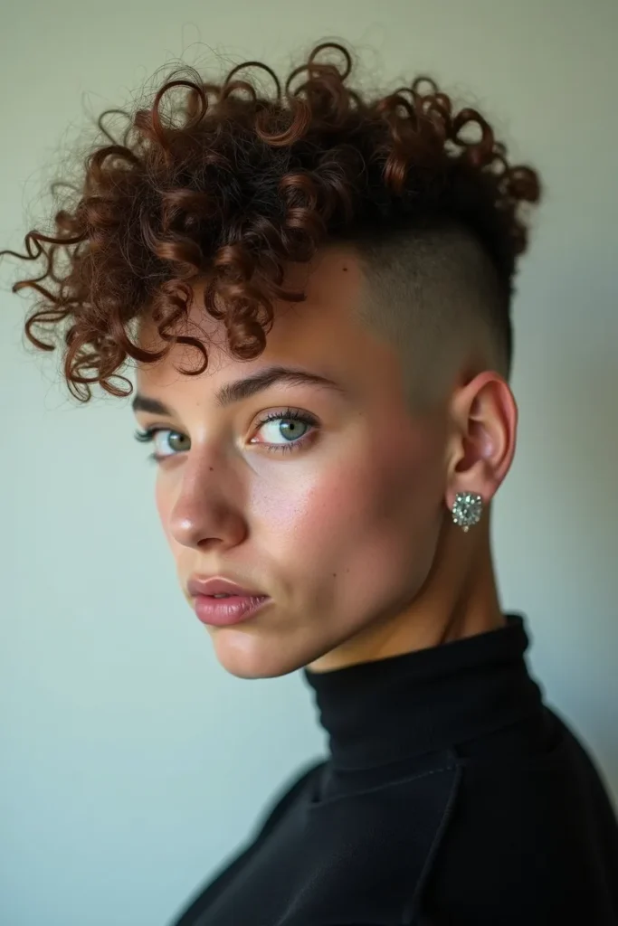 19 Long Curly Hair with Undercut Hairstyles for Women 4 QL3