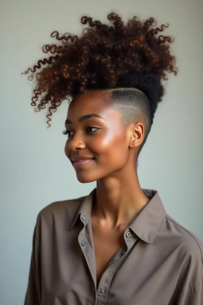 19 Long Curly Hair with Undercut Hairstyles for Women 10 QL9