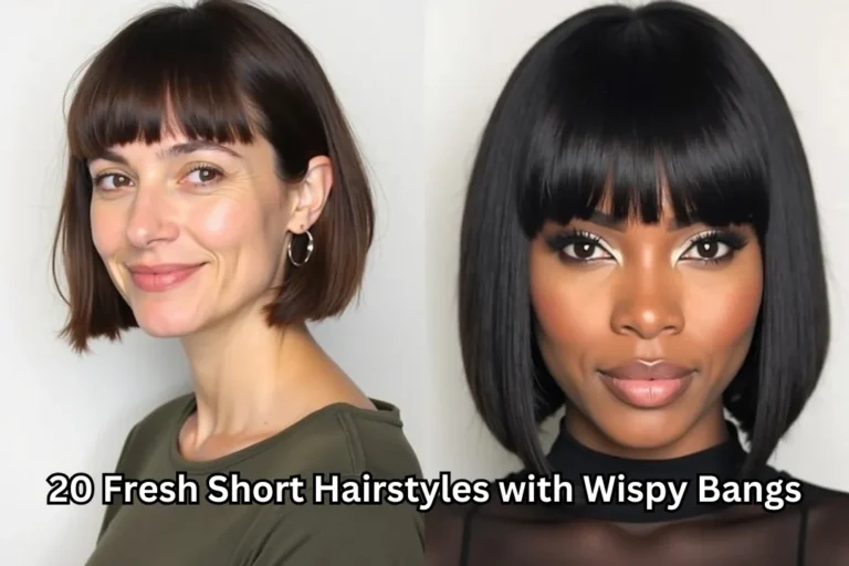 20 Fresh Short Hairstyles with Wispy Bangs