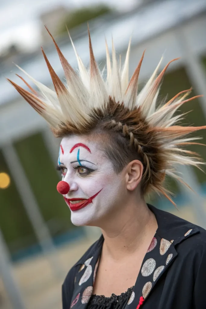Clown Hairstyles: Fun and Frightening Ideas for Your Halloween Costume 33 FG11
