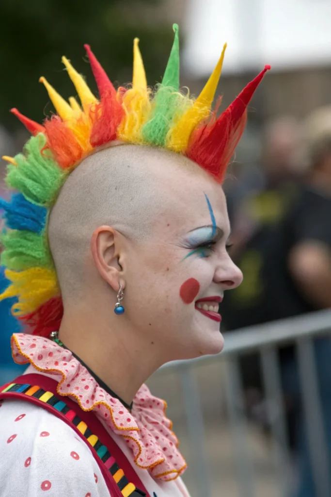 Clown Hairstyles: Fun and Frightening Ideas for Your Halloween Costume 29 FG7