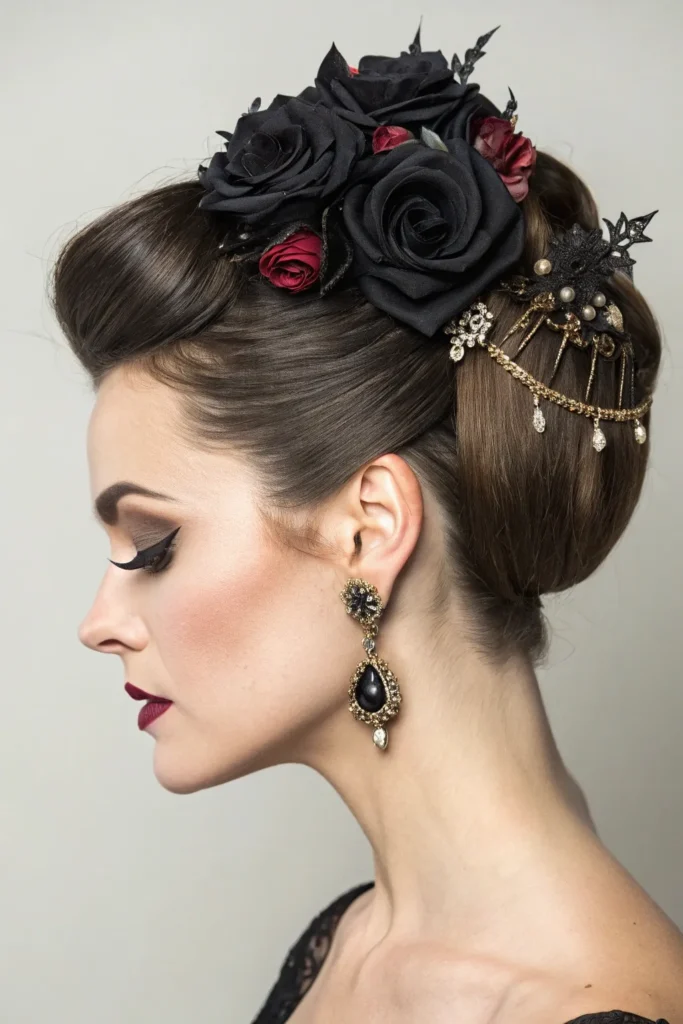 Vampire Hairstyles for Women: Top Halloween Looks to Dazzle and Terrify 20 FJ19