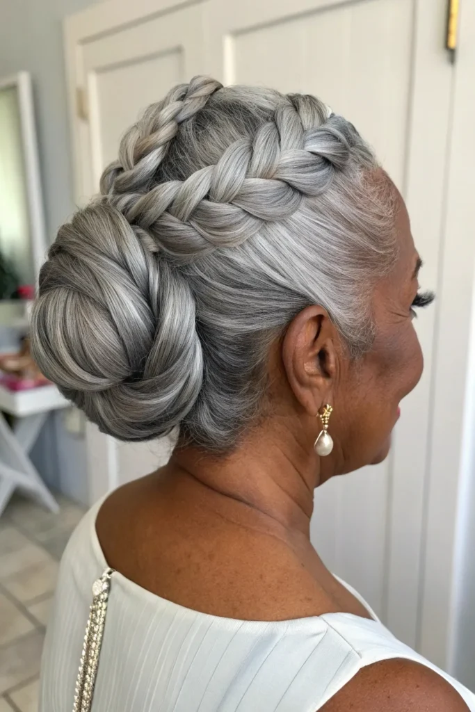 Stunning Updo Hairstyles for Older Black Women: Elegant Ideas for Timeless Beauty 31 GL10