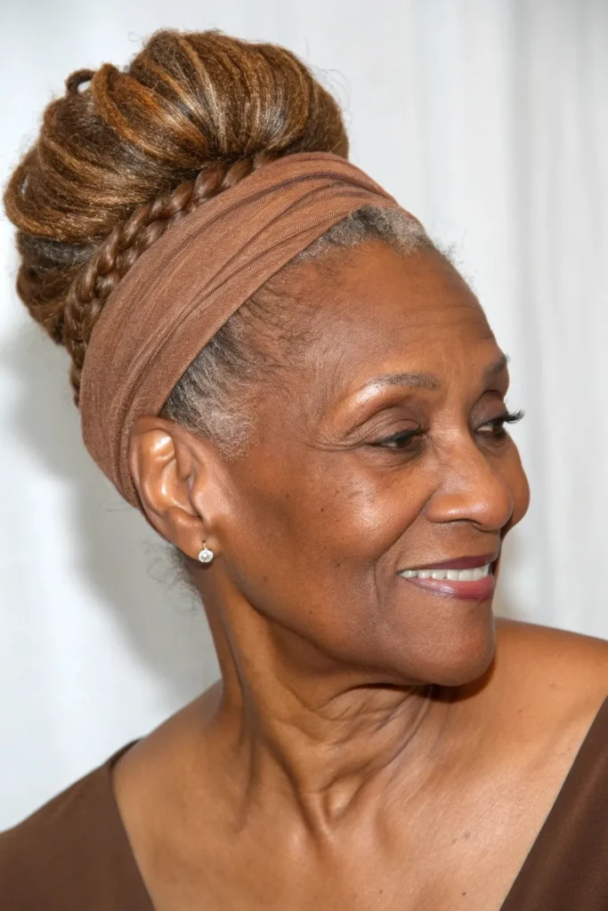 Stunning Updo Hairstyles for Older Black Women: Elegant Ideas for Timeless Beauty 33 GL12