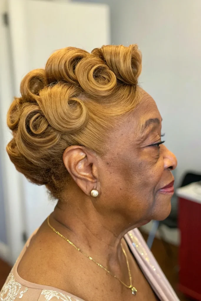 Stunning Updo Hairstyles for Older Black Women: Elegant Ideas for Timeless Beauty 37 GL16