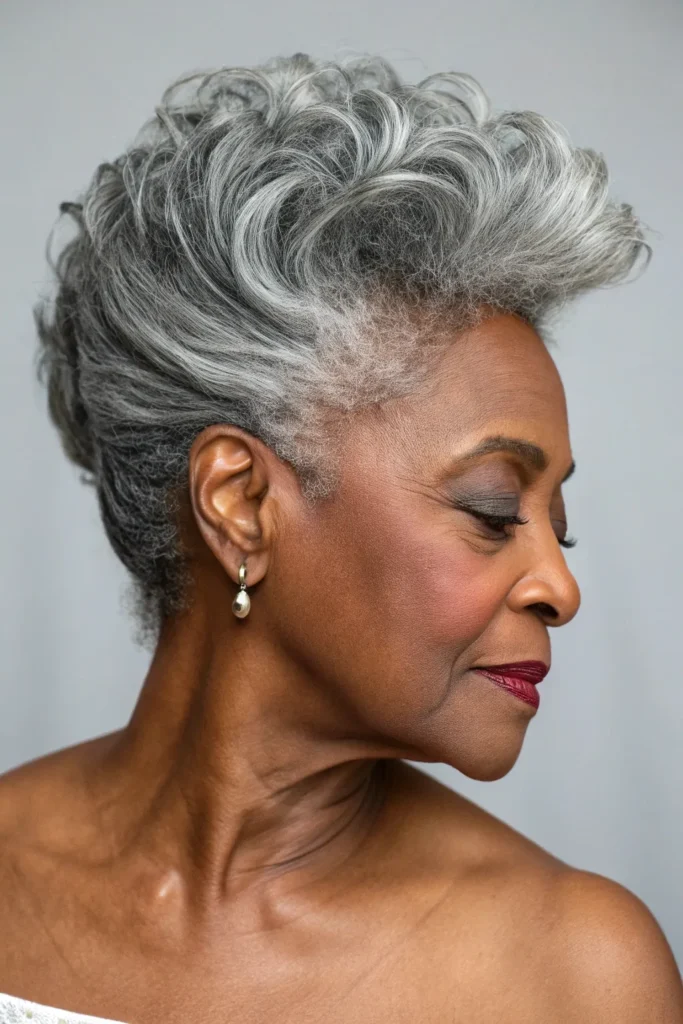 Stunning Updo Hairstyles for Older Black Women: Elegant Ideas for Timeless Beauty 40 GL19
