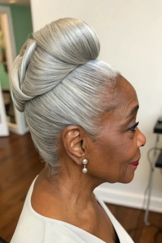Stunning Updo Hairstyles for Older Black Women: Elegant Ideas for Timeless Beauty 23 GL2