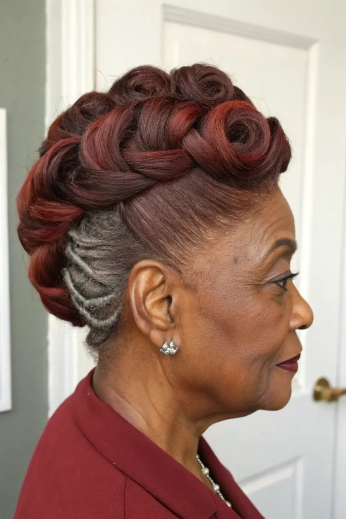 Stunning Updo Hairstyles for Older Black Women: Elegant Ideas for Timeless Beauty 25 GL4