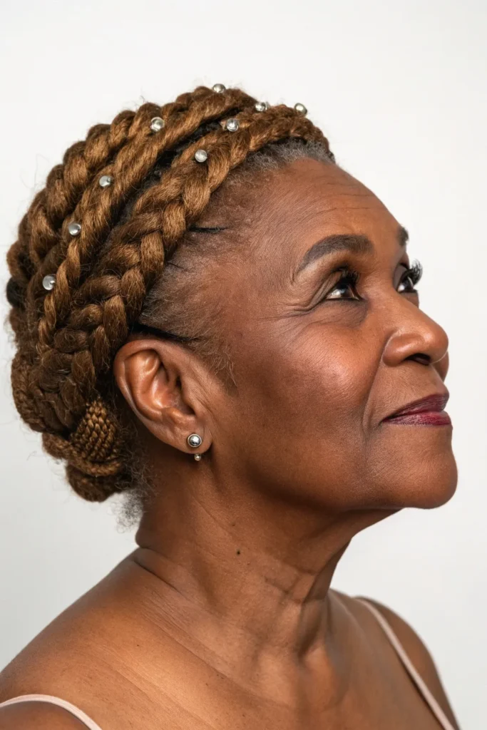 Stunning Updo Hairstyles for Older Black Women: Elegant Ideas for Timeless Beauty 26 GL5