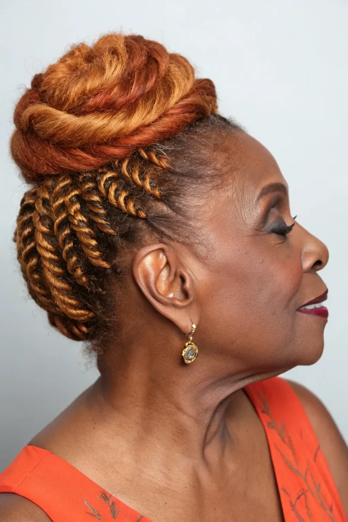 Stunning Updo Hairstyles for Older Black Women: Elegant Ideas for Timeless Beauty 28 GL7