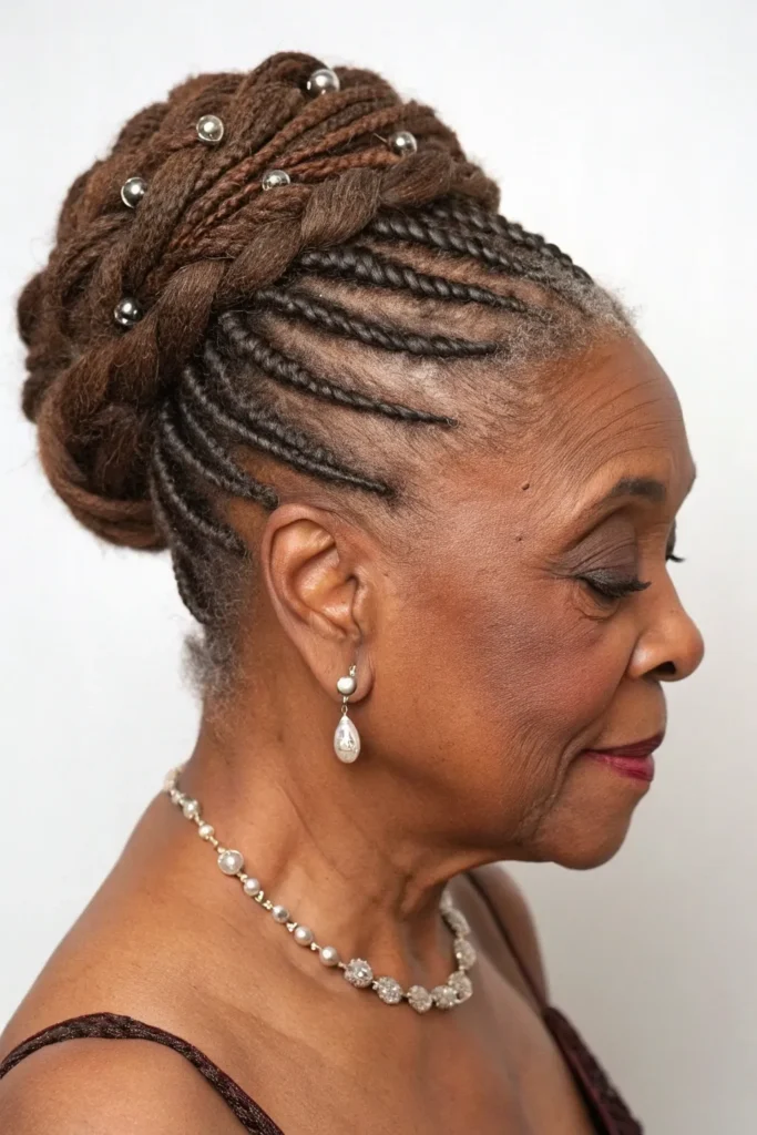 Stunning Updo Hairstyles for Older Black Women: Elegant Ideas for Timeless Beauty 29 GL8