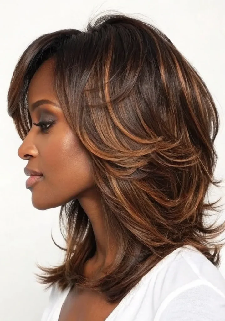 Chic Feathered Hairstyles for Black Women 24 HG4