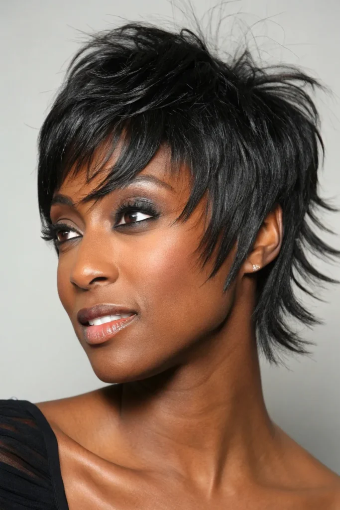 Chic Feathered Hairstyles for Black Women 26 HG6
