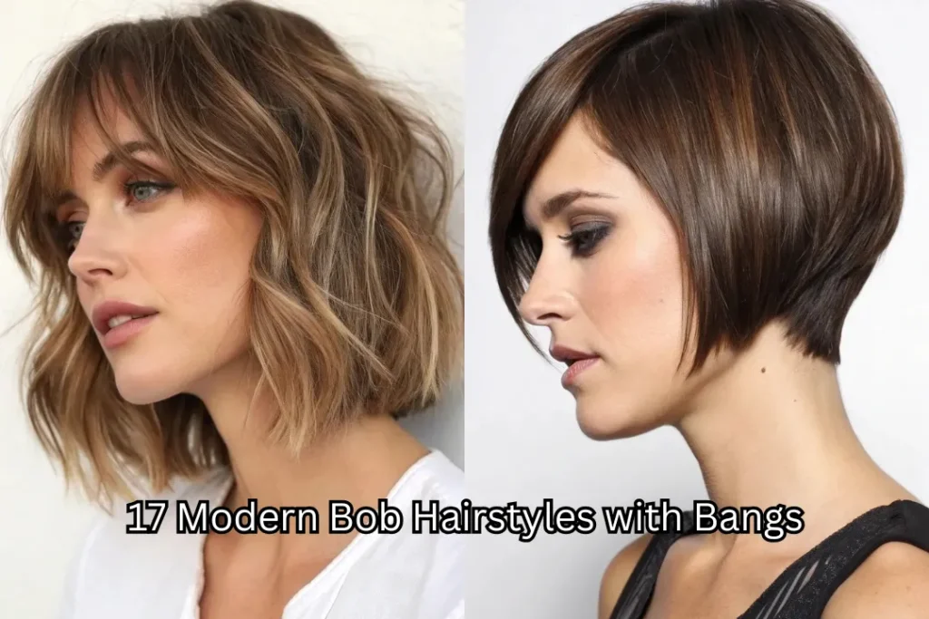 17 Modern Bob Hairstyles with Bangs 1 feature 2 3