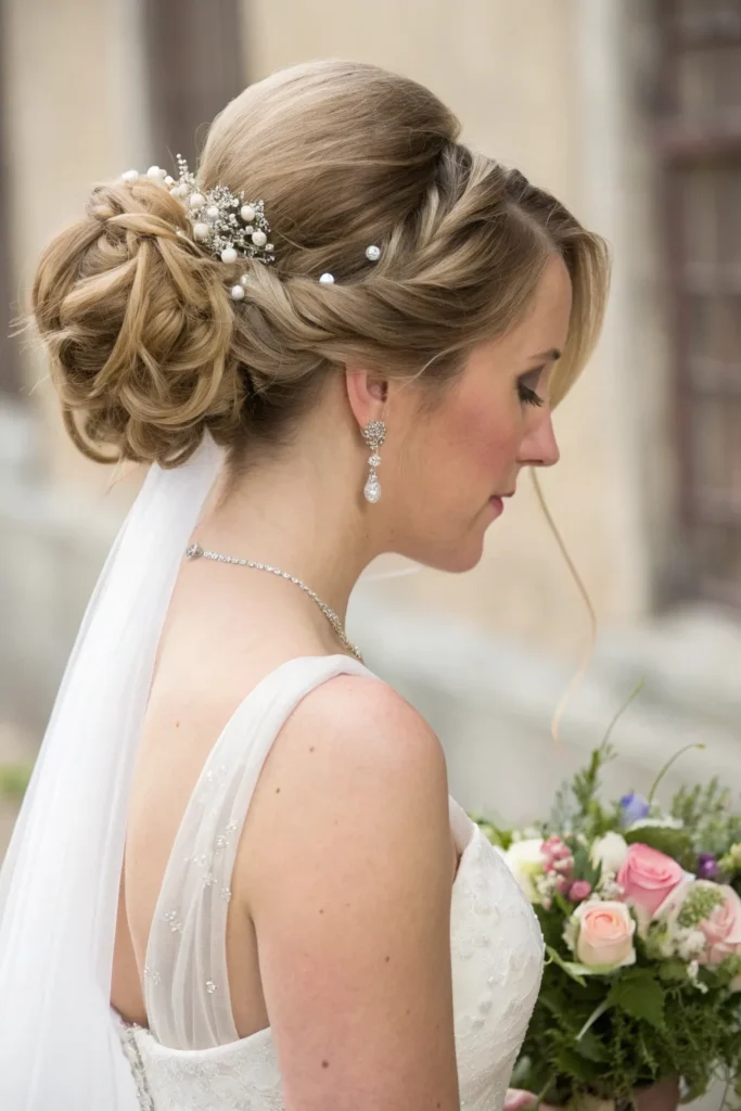 18 Glamorous Bridal Shower Hairstyles for the Bride 13 BH12
