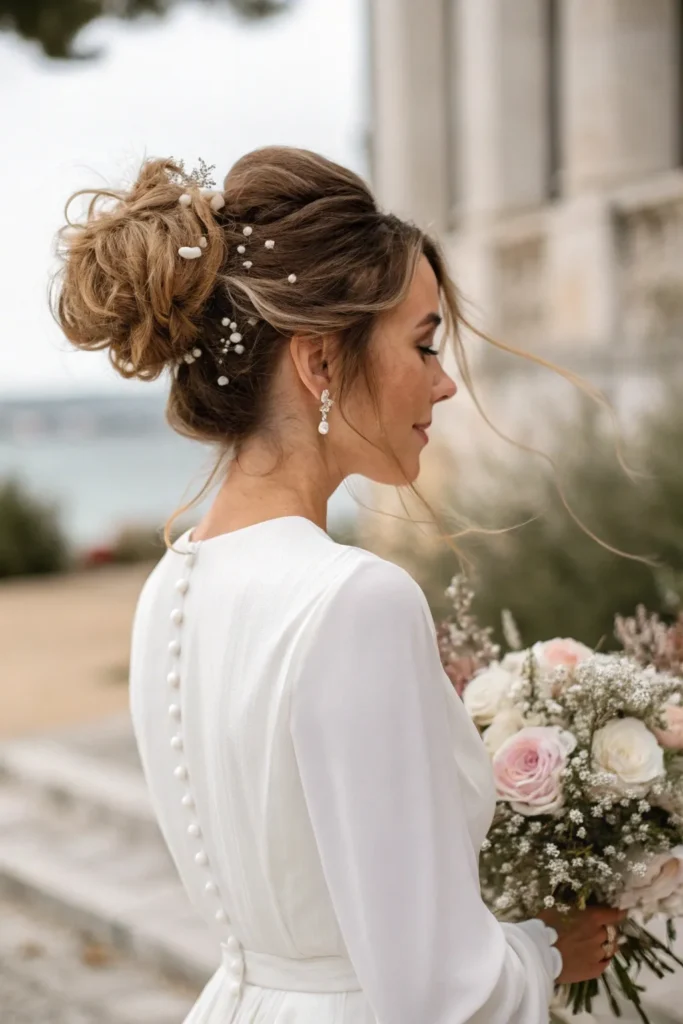 18 Glamorous Bridal Shower Hairstyles for the Bride 8 BH7