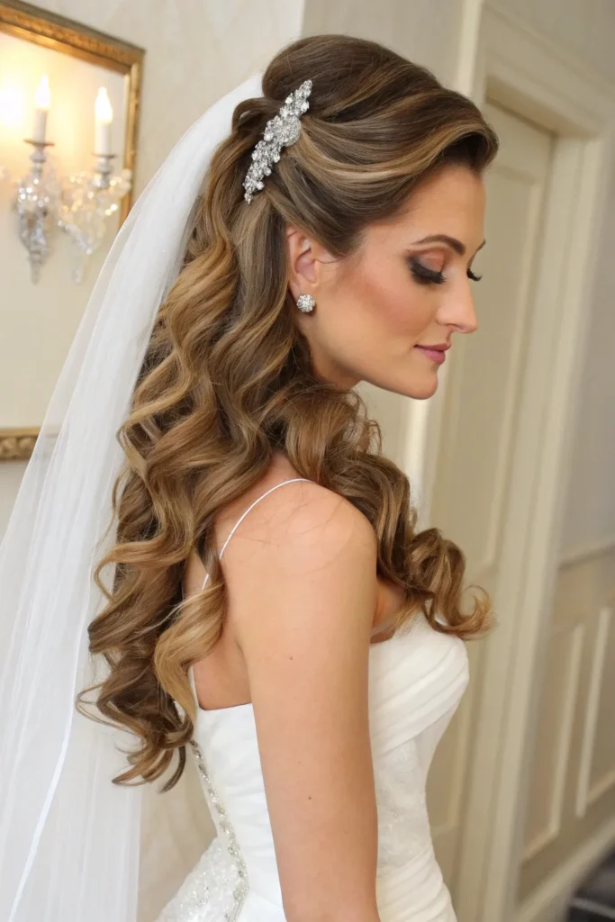 18 Glamorous Bridal Shower Hairstyles for the Bride 9 BH8