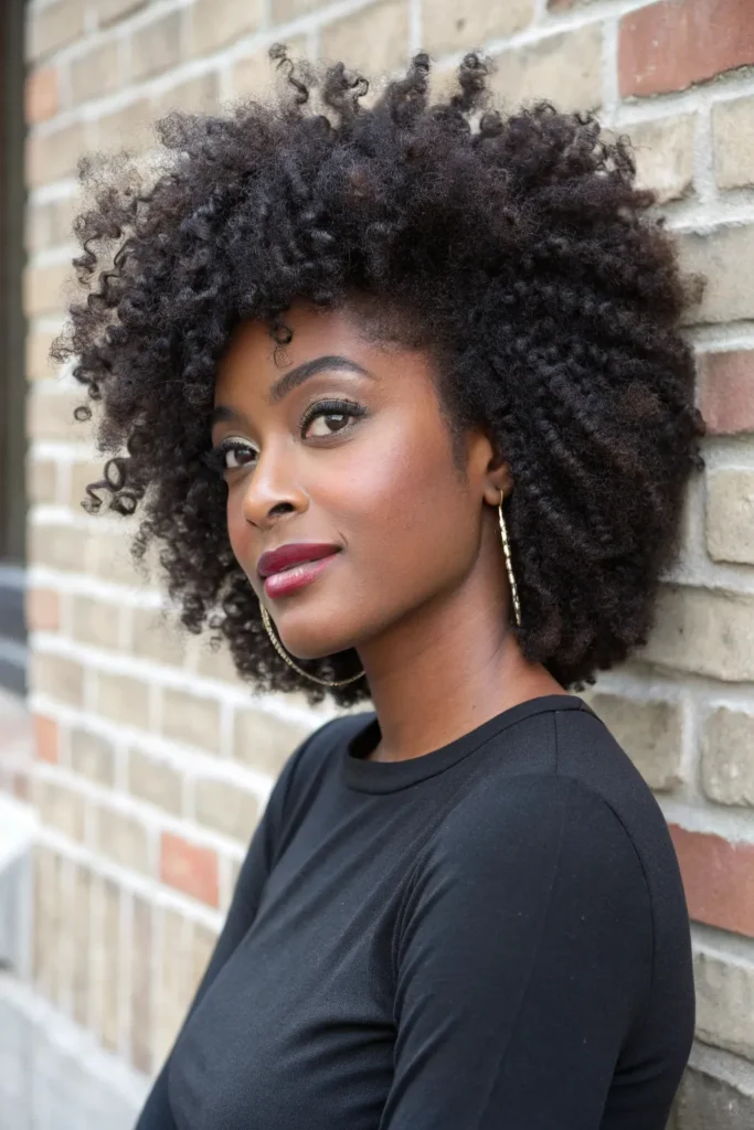 17 Flawless Middle Part Hairstyles for Black Women 11 MH10