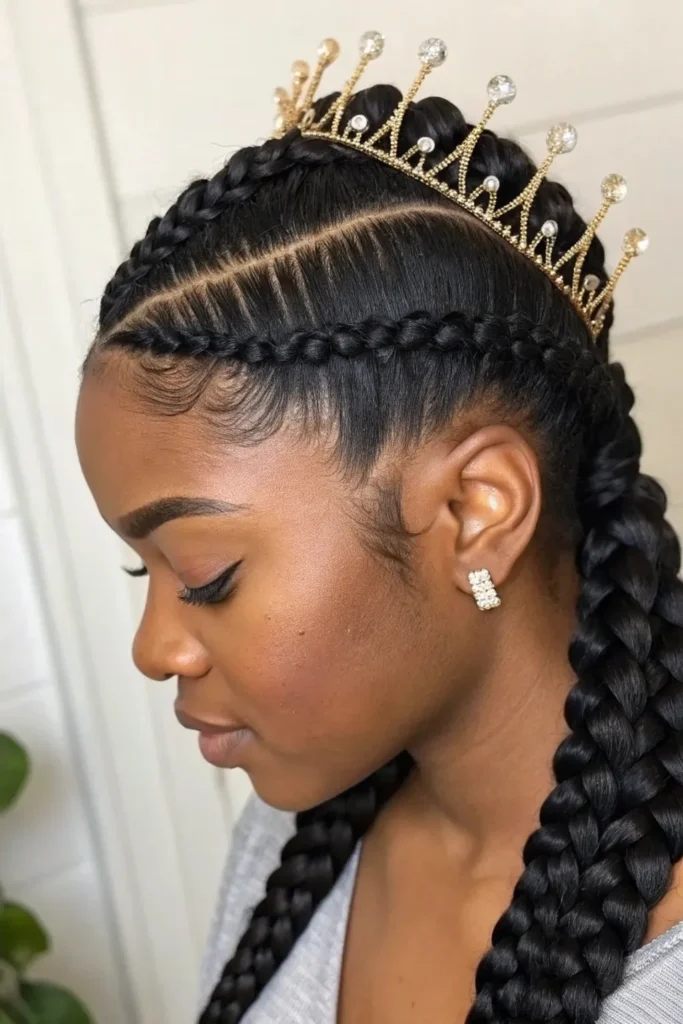 17 Flawless Middle Part Hairstyles for Black Women 12 MH11