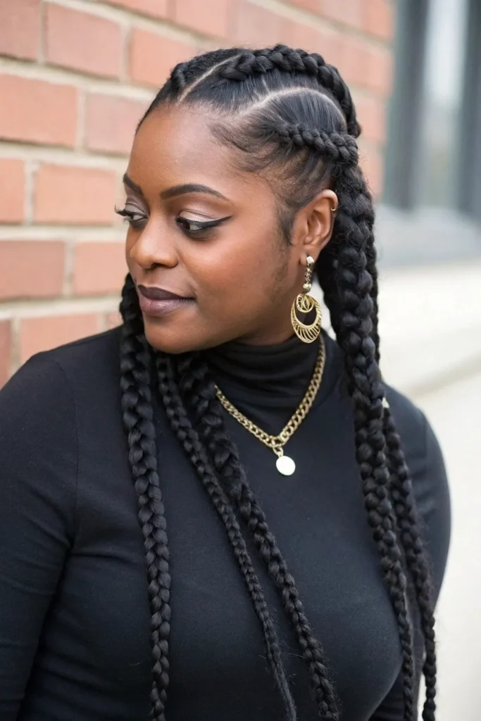17 Flawless Middle Part Hairstyles for Black Women 14 MH13