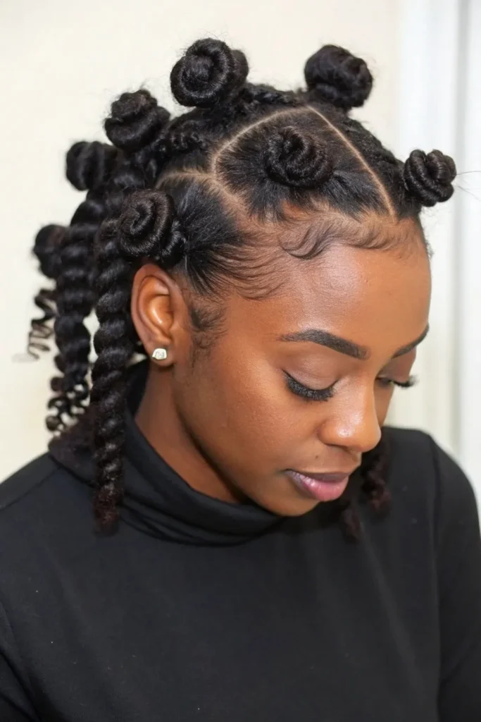 17 Flawless Middle Part Hairstyles for Black Women 17 MH16